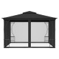 Gazebo com redes 300x300x265 cm antracite