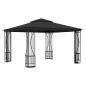 Gazebo com redes 300x300x265 cm antracite