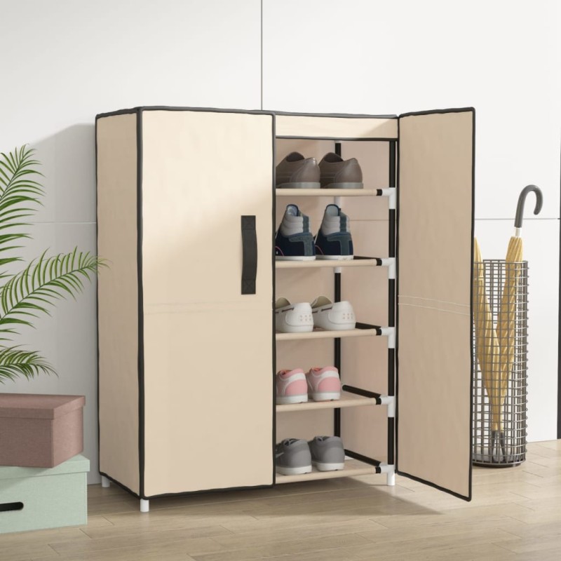 Sapateira 60x28x90 cm tecido Creme-Sapateiras e organizadores-Home Retail