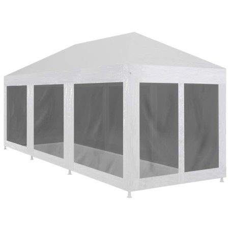 Tenda para festas com 8 paredes laterais em rede 9x3 m