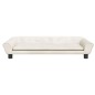 Cama para cães 100x50x21 cm veludo cor creme