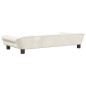 Cama para cães 100x50x21 cm veludo cor creme