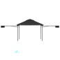 Gazebo c/ toldos duplos extensíveis 3x3x2,75m 180g/m² antracite