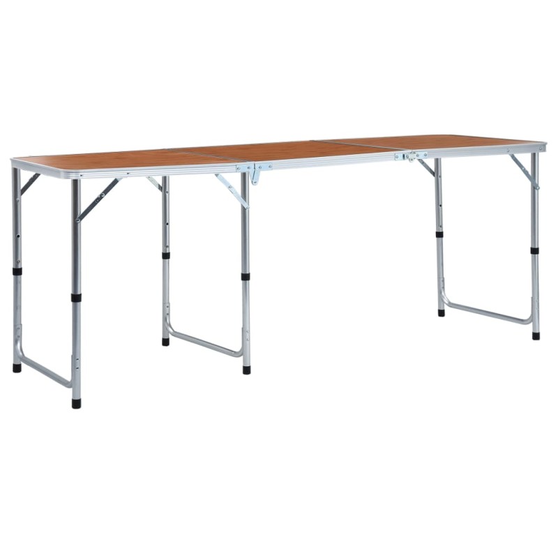 Mesa de campismo dobrável 180x60 cm alumínio-Mobiliário para campismo-Home Retail