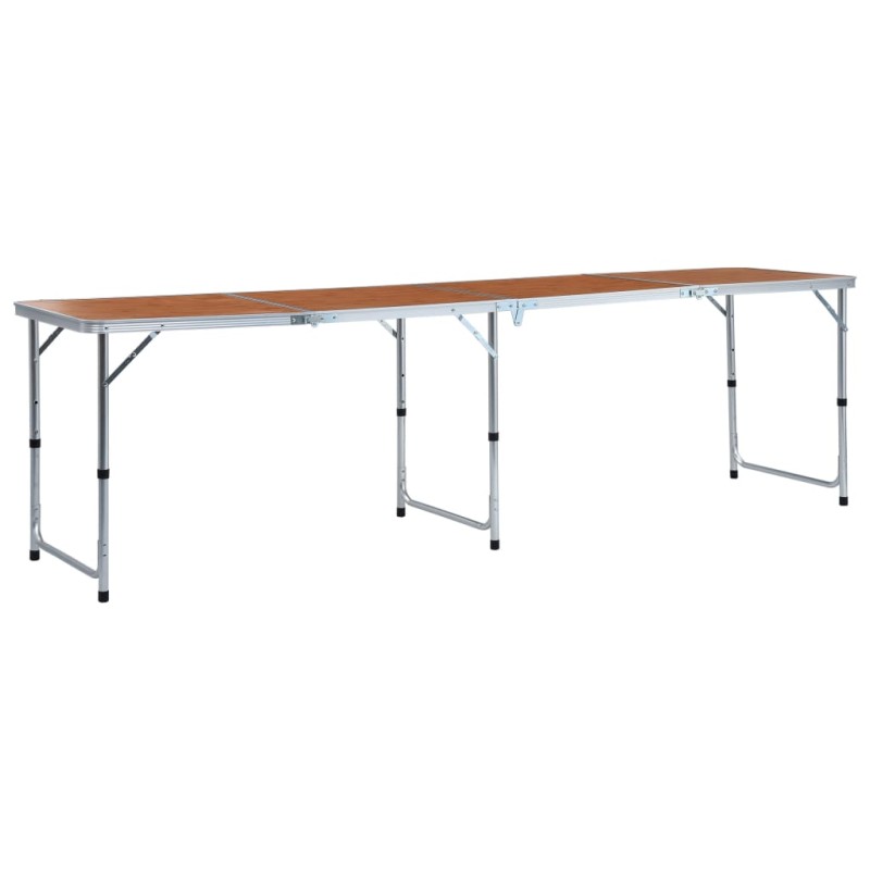 Mesa de campismo dobrável 240x60 cm alumínio-Mobiliário para campismo-Home Retail