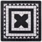 Mesa bistrô em mosaico 60 cm cerâmica preto e branco