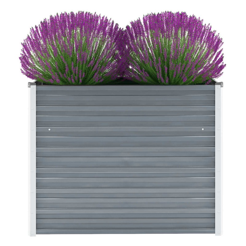 Canteiro elevado de jardim aço galvanizado 100x40x77cm cinzento-Vasos e floreiras-Home Retail