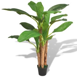 Planta bananeira artificial com vaso 175 cm verde