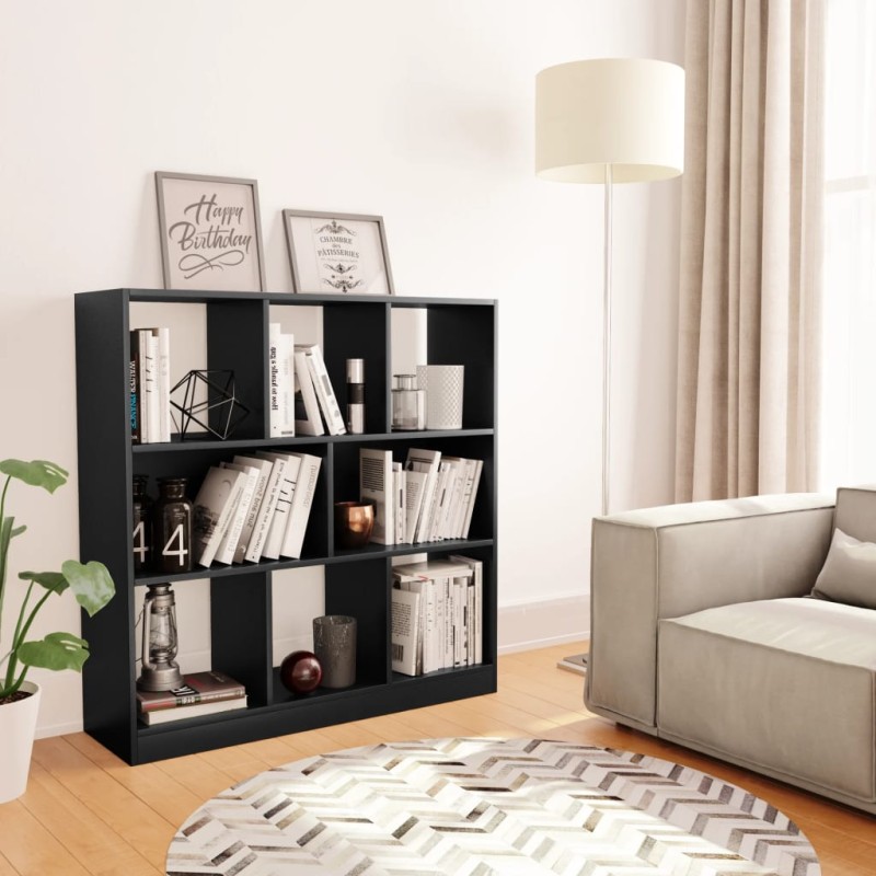 Estante 97,5x29,5x100 cm contraplacado preto-Estantes para livros-Home Retail