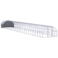 Galinheiro de exterior 3x24x2 m aço galvanizado