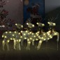 Renas de Natal 4 pcs 80 luzes LED dourado