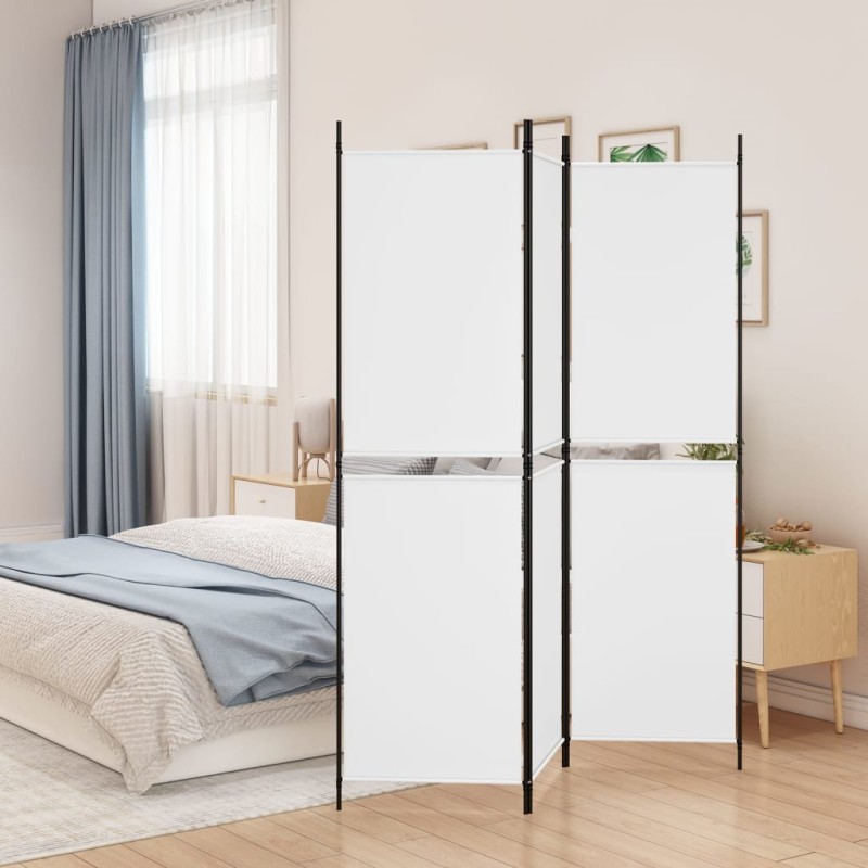 Biombo/divisória com 3 painéis 150x180 cm tecido branco-Biombos-Home Retail