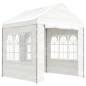 VidaXL Gazebo com telhado 2,28x2,23x2,69 m polietileno branco