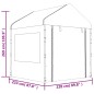 VidaXL Gazebo com telhado 2,28x2,23x2,69 m polietileno branco