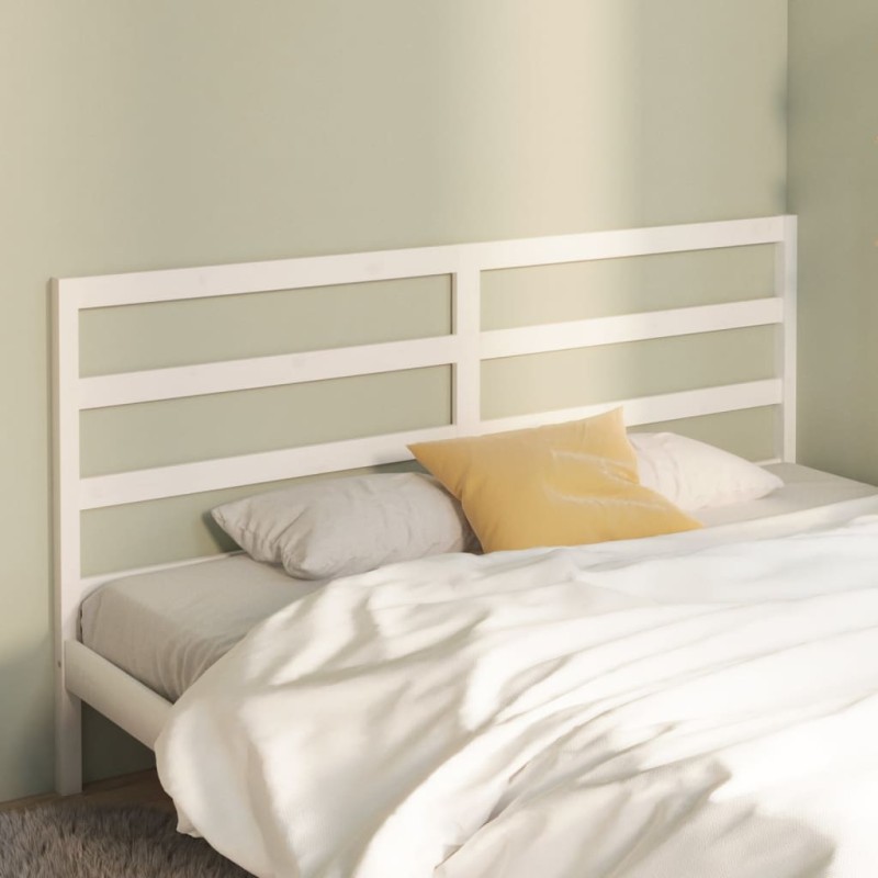 Cabeceira de cama 186x4x100 cm pinho maciço branco-Cabeceiras e estribos de camas-Home Retail