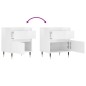 Mesa de cabeceira 2 pcs derivados de madeira branco brilhante