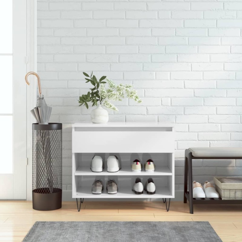 Sapateira 70x36x60 cm derivados de madeira branco brilhante-Sapateiras e organizadores-Home Retail