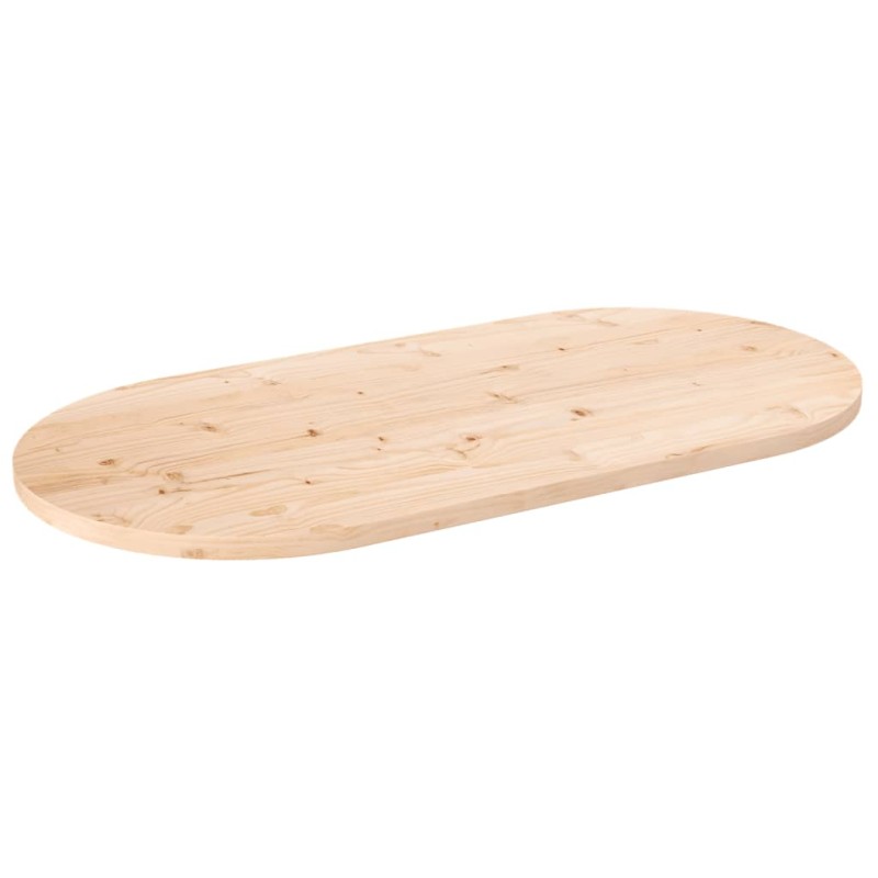 Tampo de mesa oval 90x45x2,5 cm madeira de pinho maciça-Tampos de mesa-Home Retail