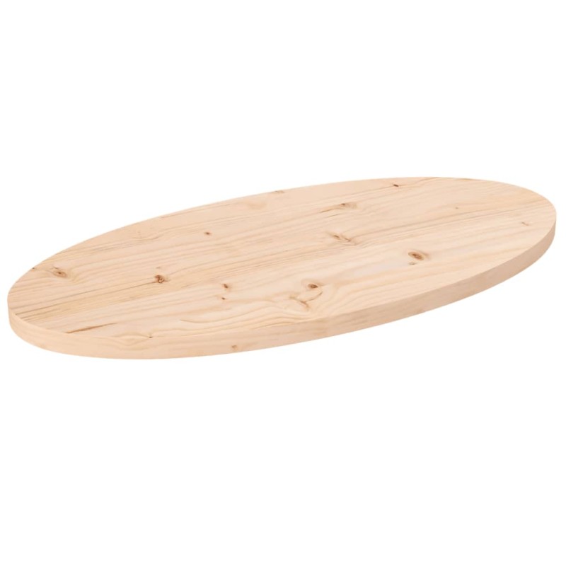 Tampo de mesa oval 70x35x2,5 cm madeira de pinho maciça-Tampos de mesa-Home Retail