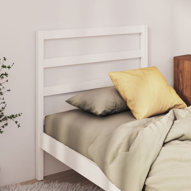 Cabeceira de cama 81x4x100 cm pinho maciço branco-Cabeceiras e estribos de camas-Home Retail