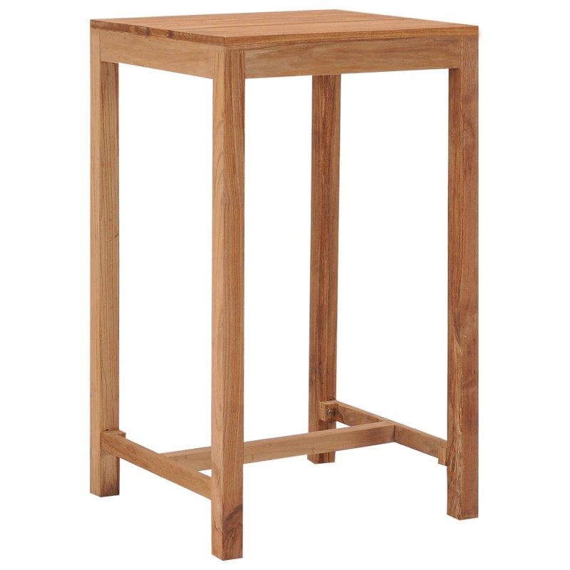 Mesa de bar para jardim 60x60x105 cm madeira de teca maciça-Mesas de jardim-Home Retail