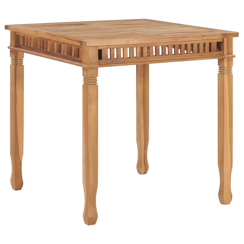 Mesa de jantar para jardim 80x80x80 cm madeira de teca maciça-Mesas de jardim-Home Retail