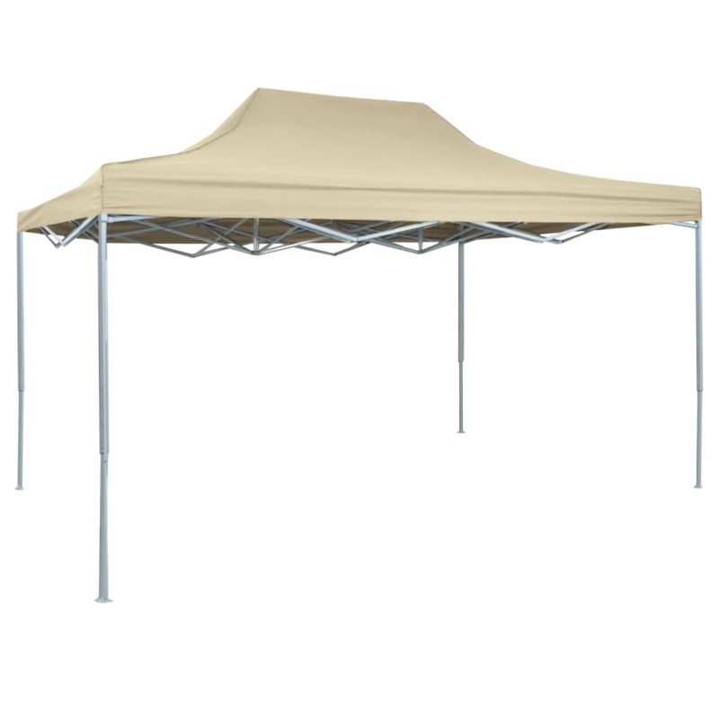 Tenda dobrável profissional para festas 3x4 m aço creme-Toldos e gazebos-Home Retail