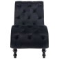 Chaise longue em veludo preto