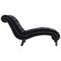 Chaise longue em veludo preto