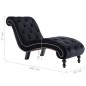 Chaise longue em veludo preto