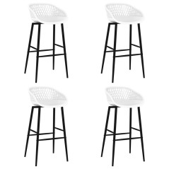 Cadeiras de bar 4 pcs branco