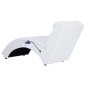 Chaise longue de massagem c/ almofada couro artificial branco