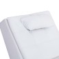 Chaise longue de massagem c/ almofada couro artificial branco