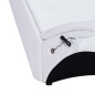 Chaise longue de massagem c/ almofada couro artificial branco