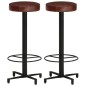 Bancos de bar 2 pcs 76 cm couro genuíno