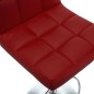 Bancos de bar 2 pcs couro artificial vermelho tinto