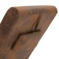 Chaise longue massagem c/ almofada camurça artificial castanho