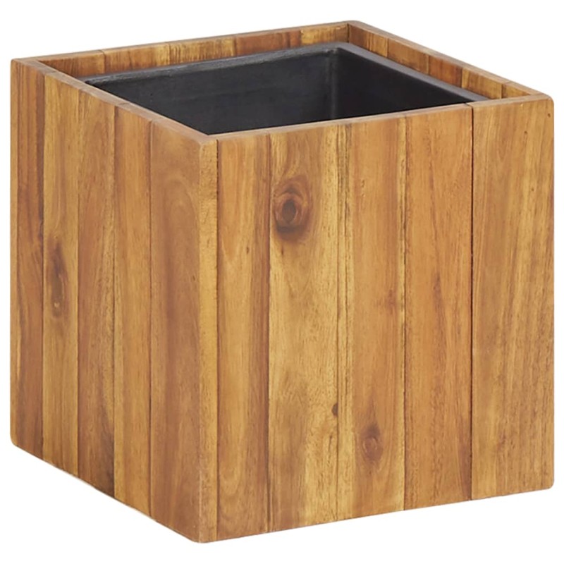 Vaso/floreira de jardim 24,5x24,5x25 cm acácia maciça-Vasos e floreiras-Home Retail