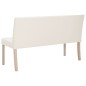 Banco 139,5 cm couro artificial cor creme