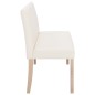 Banco 139,5 cm couro artificial cor creme