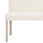 Banco 139,5 cm couro artificial cor creme