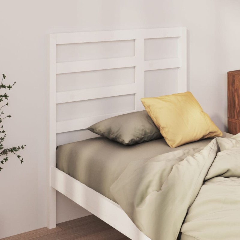 Cabeceira de cama 106x4x104 cm pinho maciço branco-Cabeceiras e estribos de camas-Home Retail