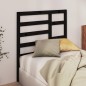 Cabeceira de cama 96x4x104 cm pinho maciço preto