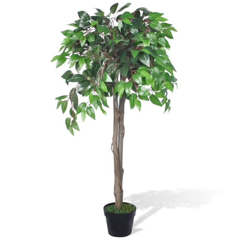 Planta artificial, ficus, com vaso, 110 cm-Flores sintéticas-Home Retail