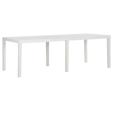 Mesa de jardim 220x90x72 cm PP branco