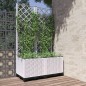 Vaso/floreira jardim c/ treliça 80x40x136 cm PP branco