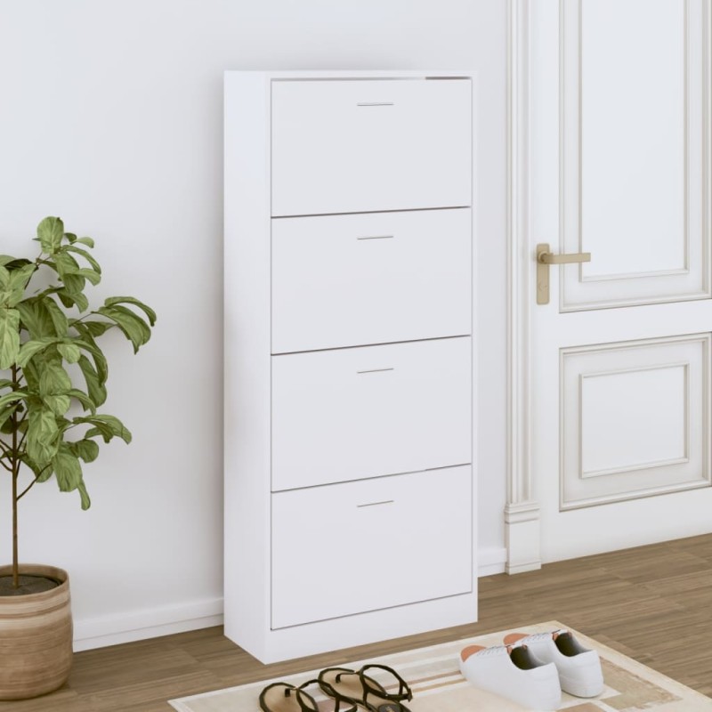 Sapateira 63x24x147 cm derivados de madeira branco-Sapateiras e organizadores-Home Retail