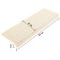 Tapetes escada adesivos aspeto sisal 15 pcs 65x21x4 cm creme