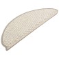 Tapetes escada adesivos aspeto sisal 15pcs 65x21x4 cm bege