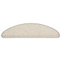 Tapetes escada adesivos aspeto sisal 15pcs 65x21x4 cm bege